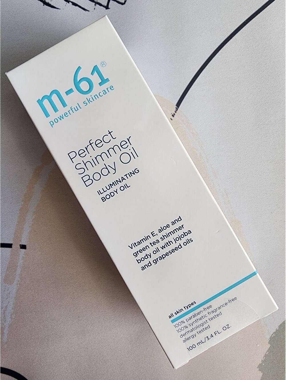 m-61 Powerful Skincare - Perfect Shimmer Illuminating Body Oil - Vegan - 3.4 Oz